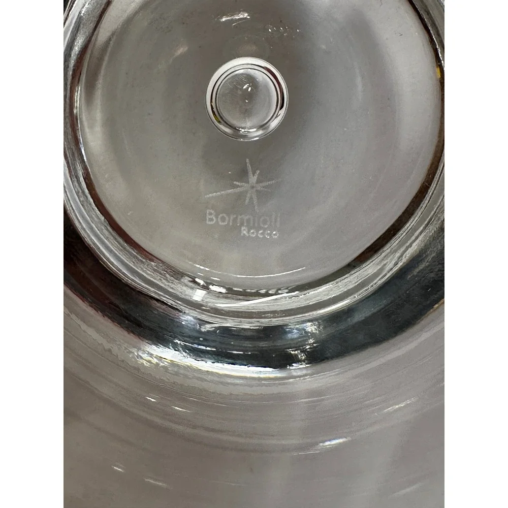 Bormioli Rocco Rocks Glass  Clear Luna Bubble Base Italy